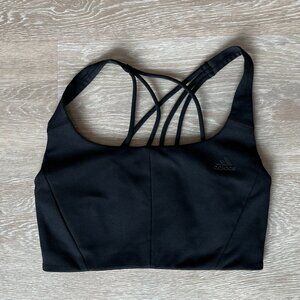 Like New adidas Coreflow Medium Support Black Sports Bra